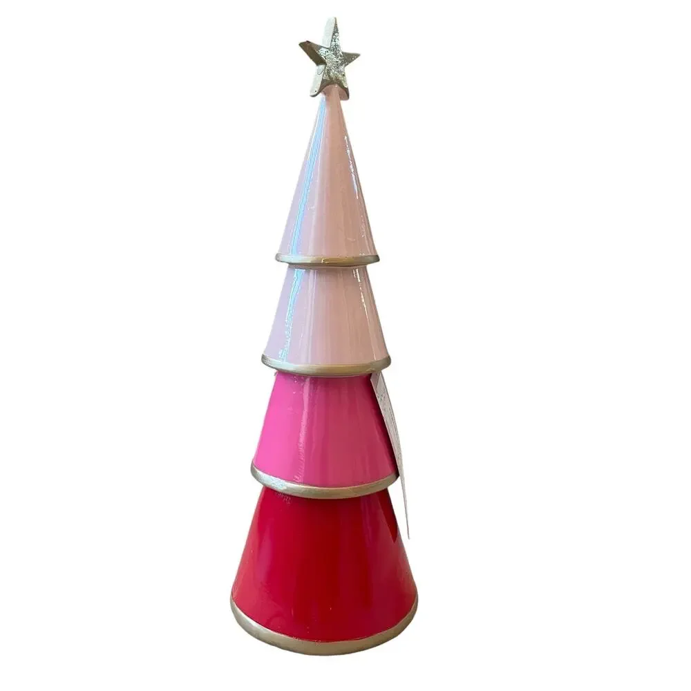 CUPCAKES AND CASHMERE Pink Christmas Tree with Gold Star 2024 NEW